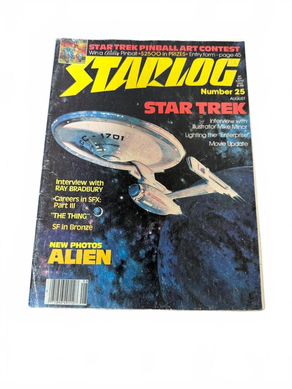 Starlog Magazine #25 August 1979 Star Trek Alien Ray Bradbury Vintage Sci-Fi